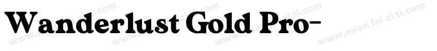 Wanderlust Gold Pro字体转换